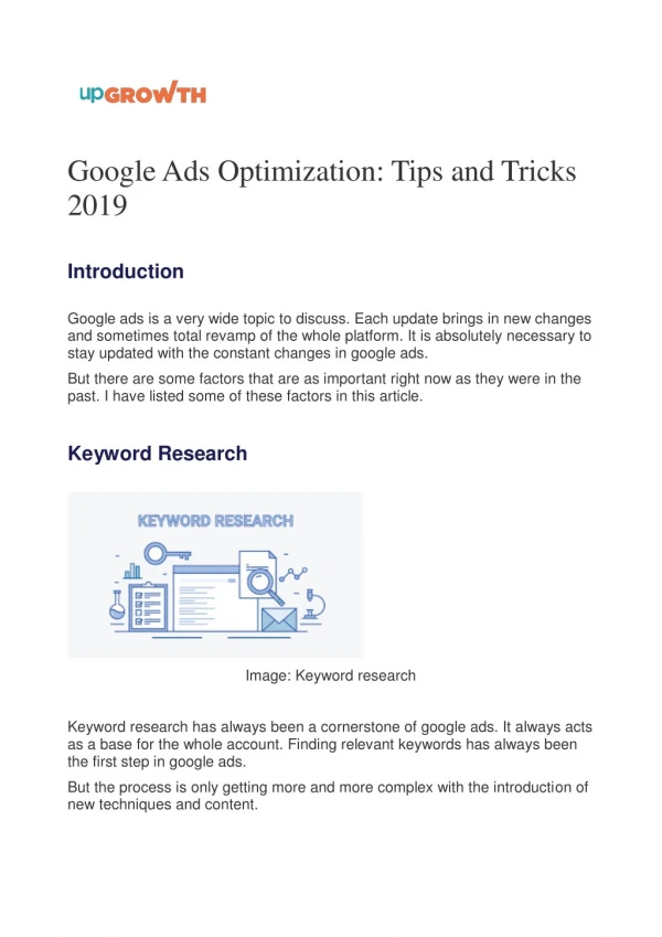 Google Ads Optimization: Tips and Tricks 2019