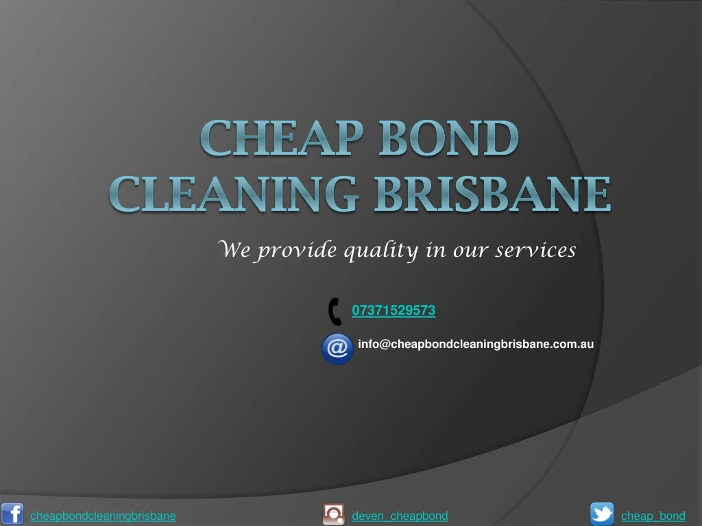 we provide quality in our services