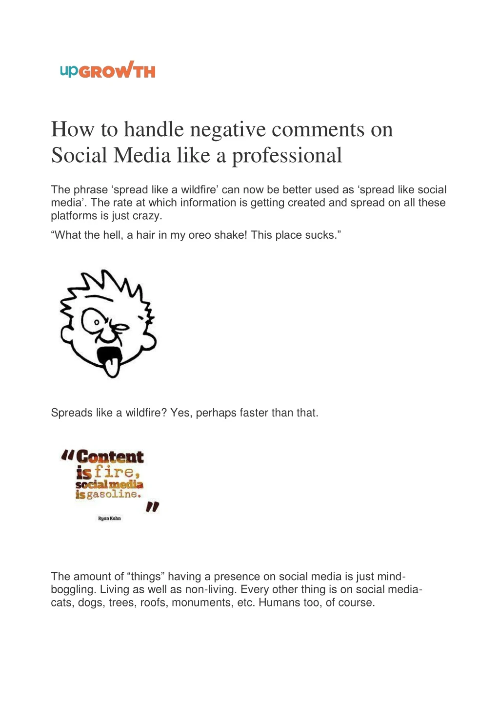 how to handle negative comments on social media