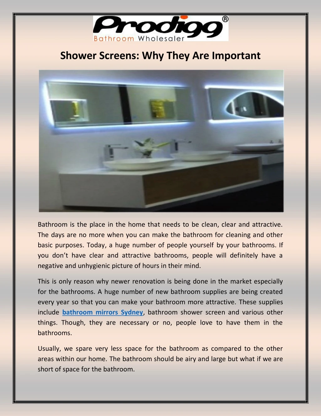 shower screens why they are important