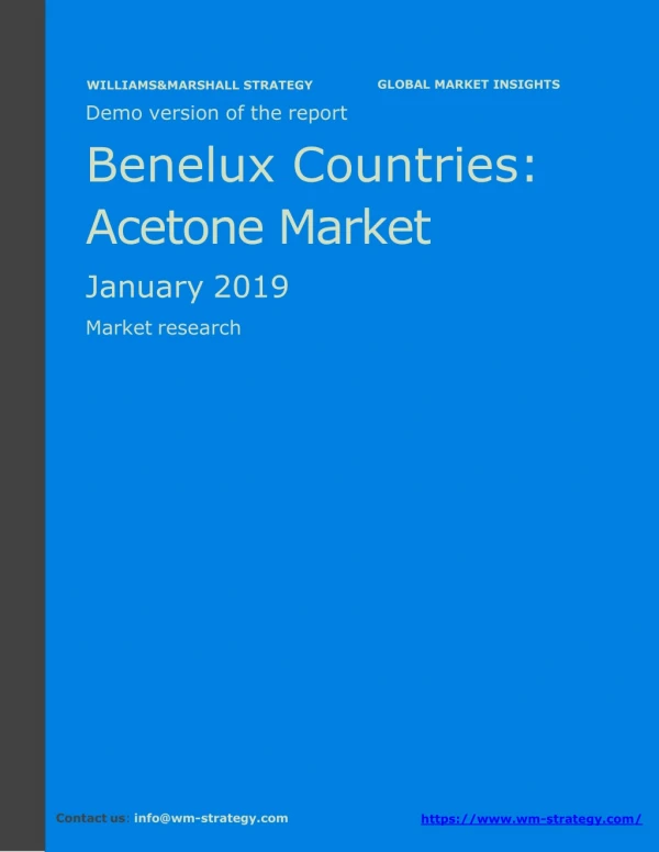 WMStrategy Demo Benelux Countries Acetone Market January 2019
