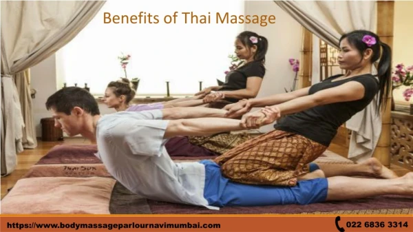 Thai body massage benefits for working professionals