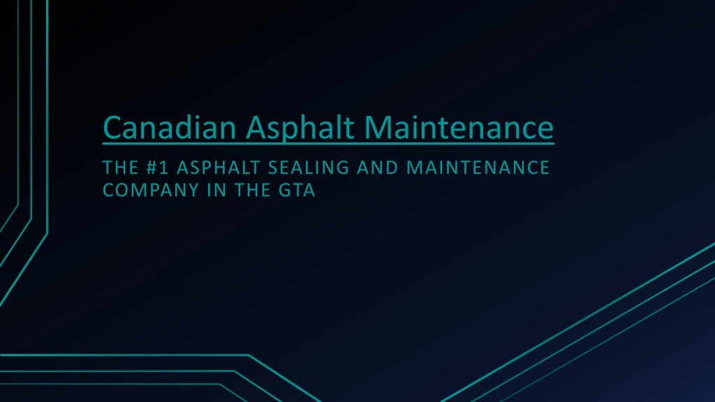 canadian asphalt maintenance