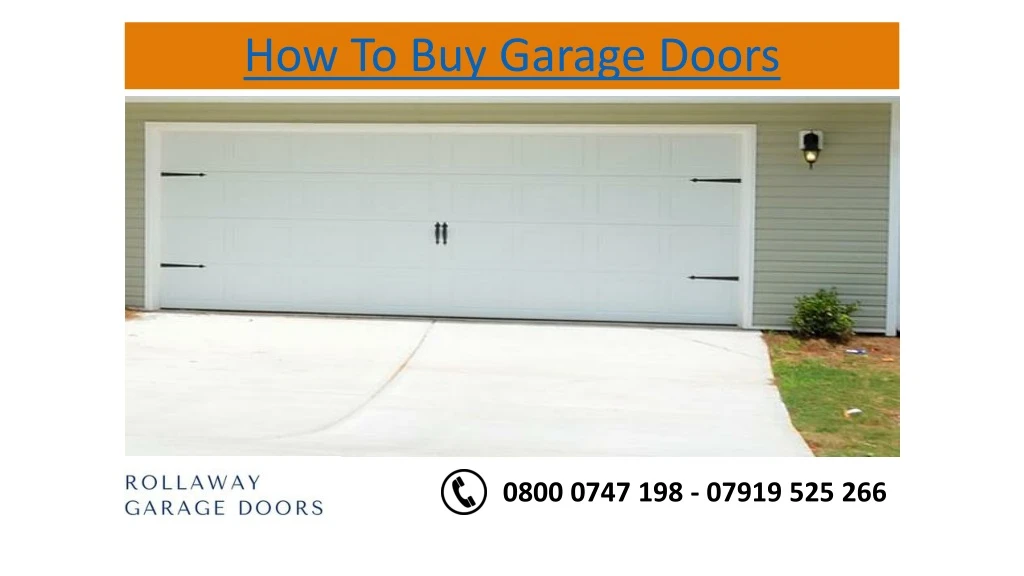 how to buy garage doors