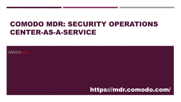 Comodo MDR Security Operations Center-as-a-service