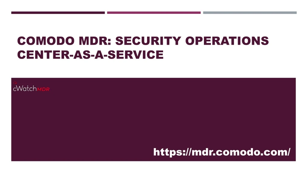 comodo mdr security operations center as a service