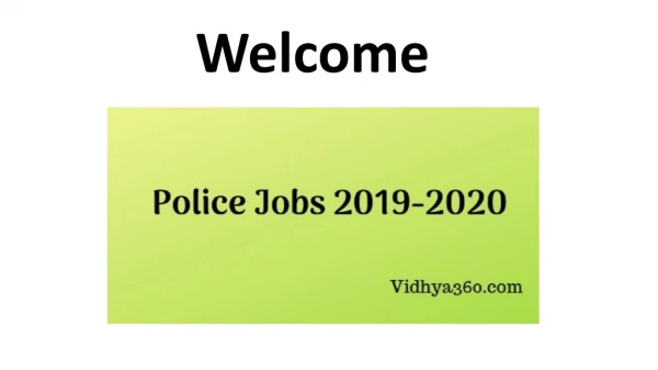 Police Jobs 2019-2020 Apply For Various Police Vacancy (Constable & HC Jobs)