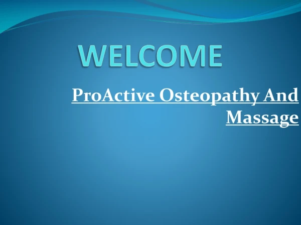 Looking for Osteopathy in Cauldfield North