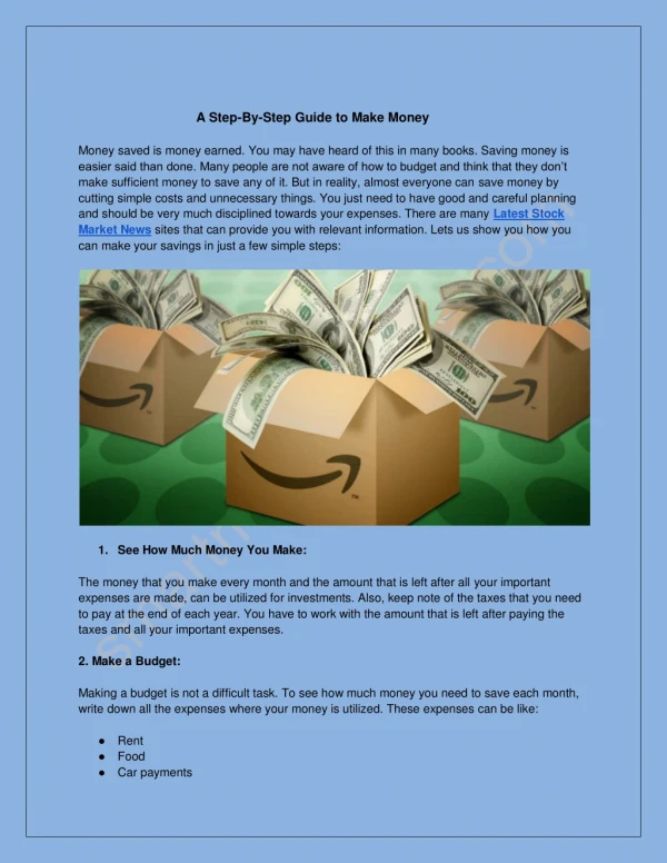 A Step-By-Step Guide to Make Money