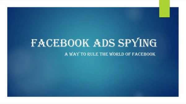 Facebook ad spy