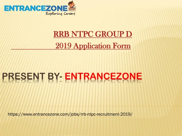 RRB NTPC 2019 Group D application Form: FIll here at