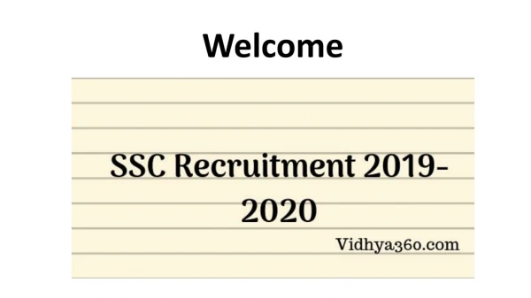 SSC Recruitment 2019-2020 Apply For Staff Selection Commission (SSC) Jobs