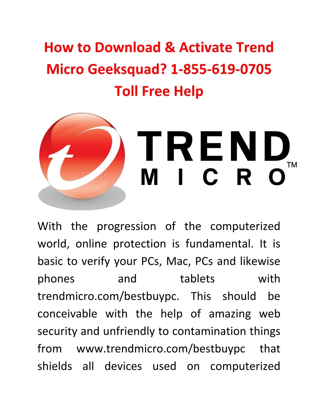 how to download activate trend micro geeksquad