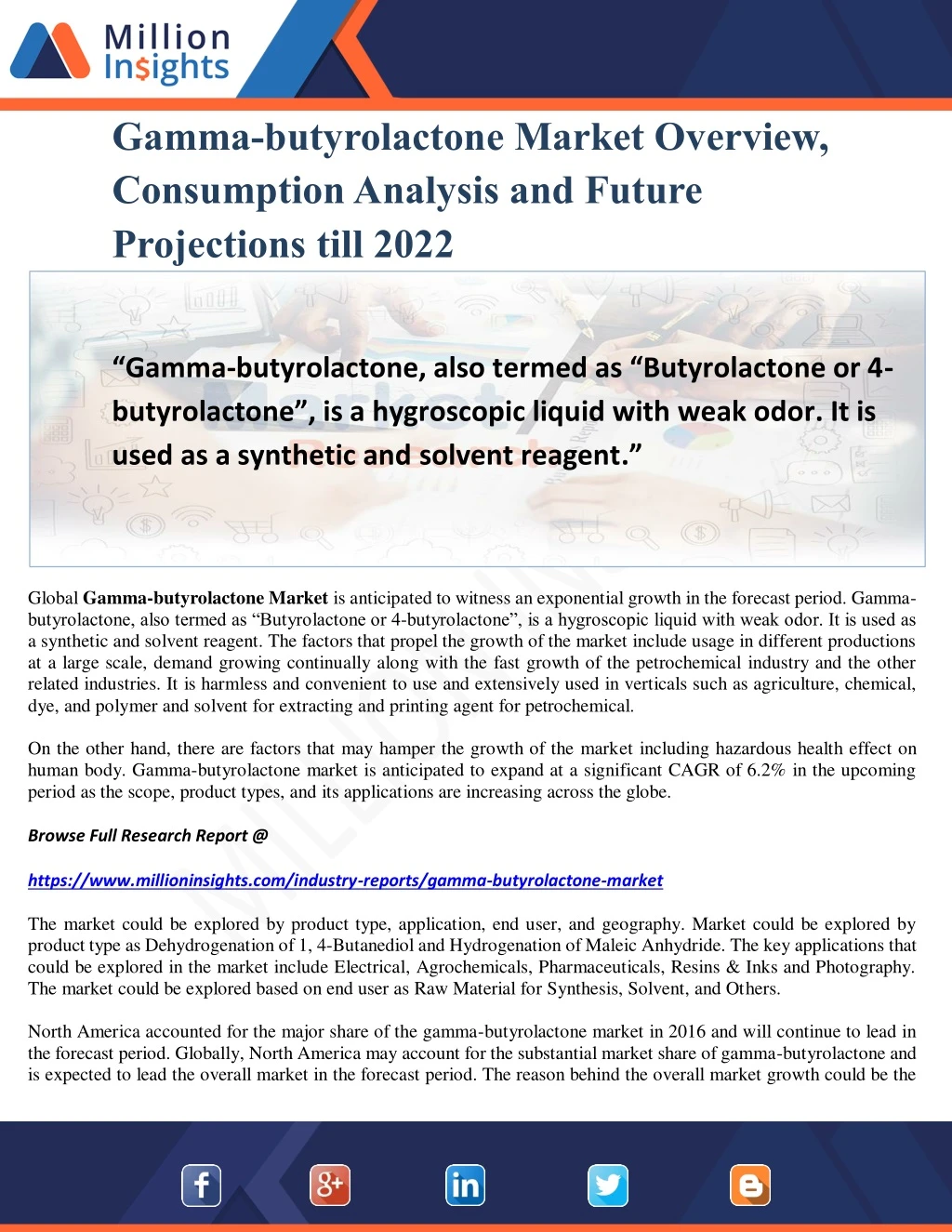 gamma butyrolactone market overview consumption