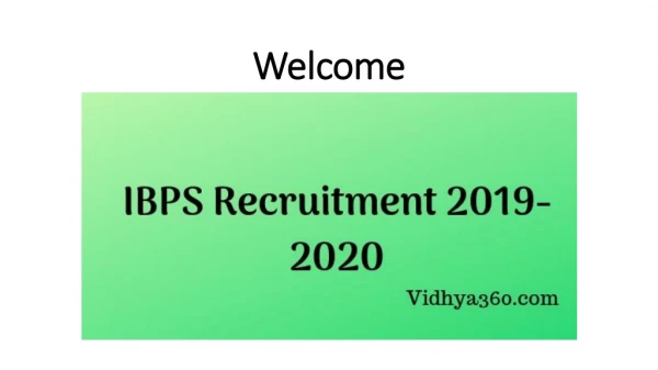 IBPS Recruitment 2019-2020 Check Upcoming IBPS Jobs, Syllabus, Admit Card