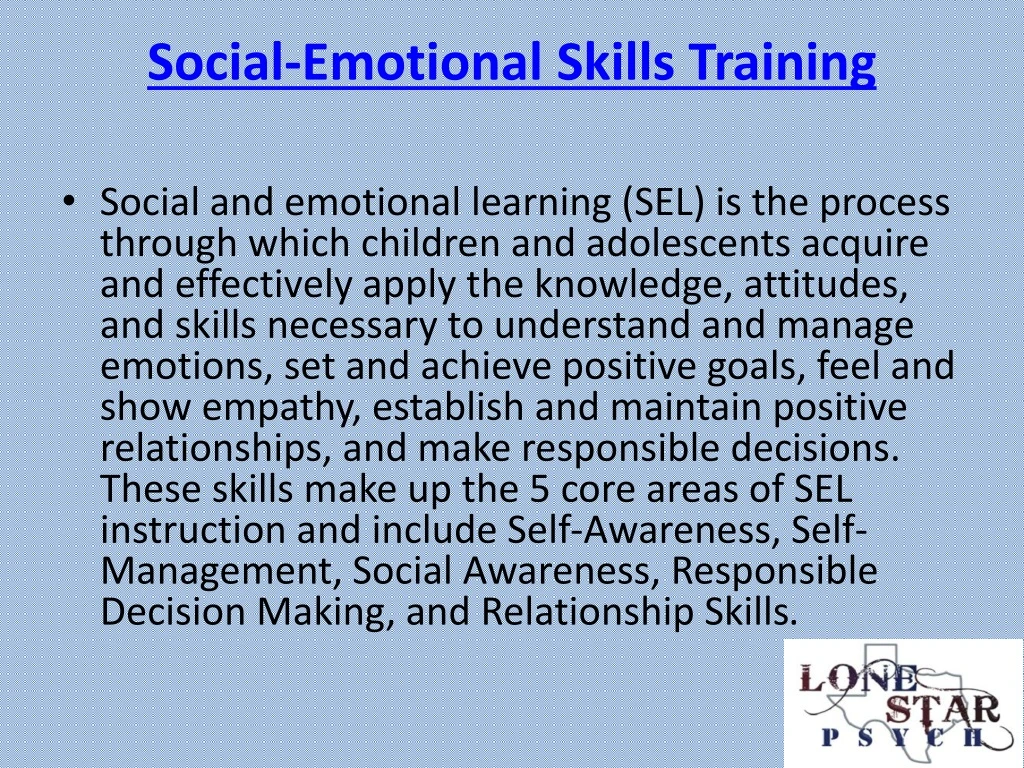 social emotional skills training