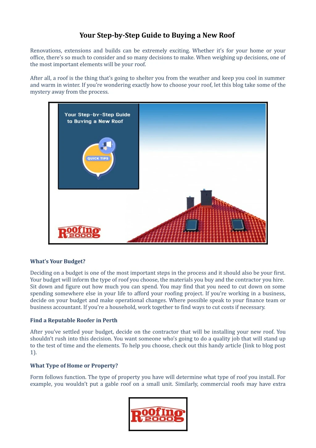 your step by step guide to buying a new roof