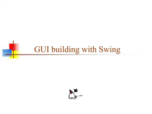 GUI building with Swing