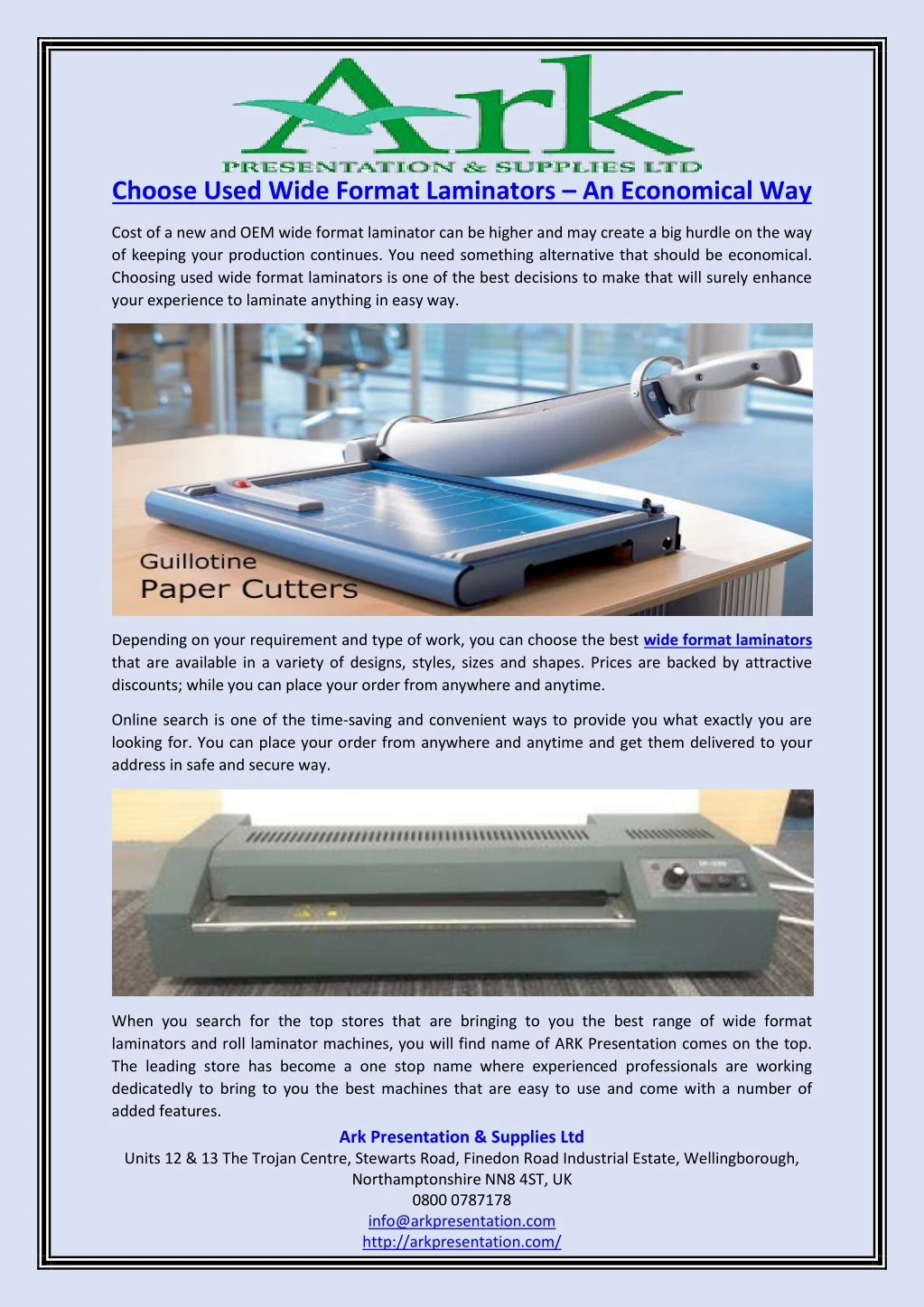choose used wide format laminators an economical