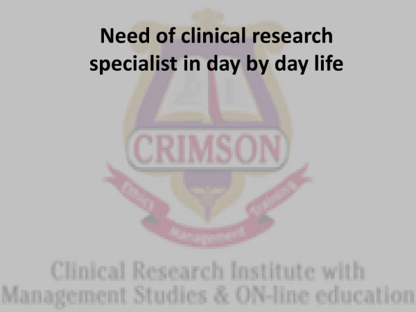 clinical research consultant