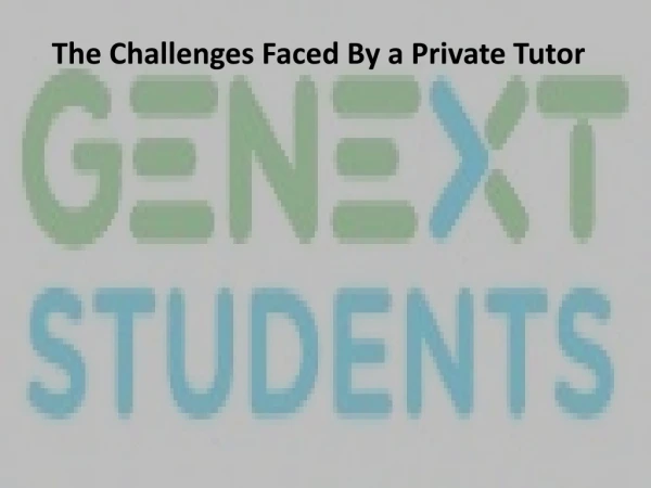 Teaching Jobs in Mumbai at www.genextstudents.com.