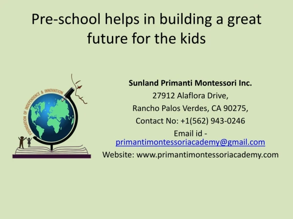 Child Care Whittier, CA, Montessori Academy
