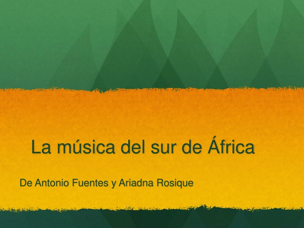 la m sica del sur de frica