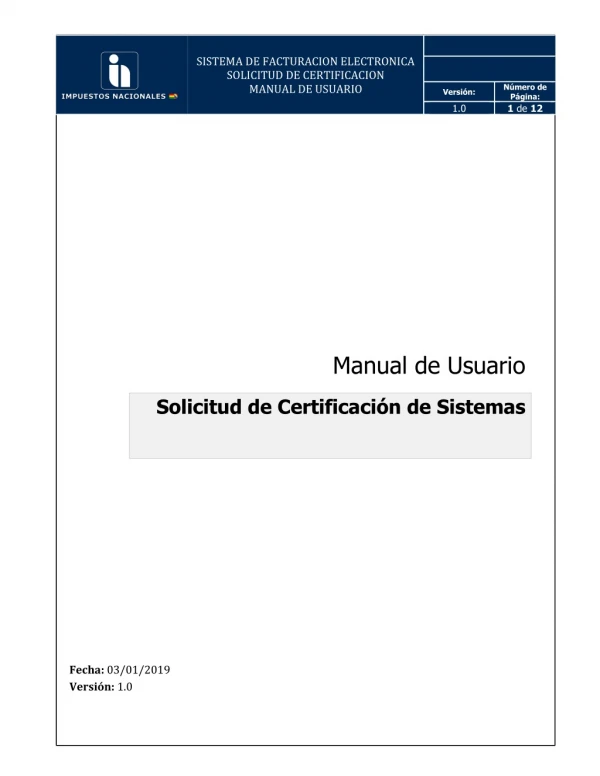 Manual de usuario certificacion SIN