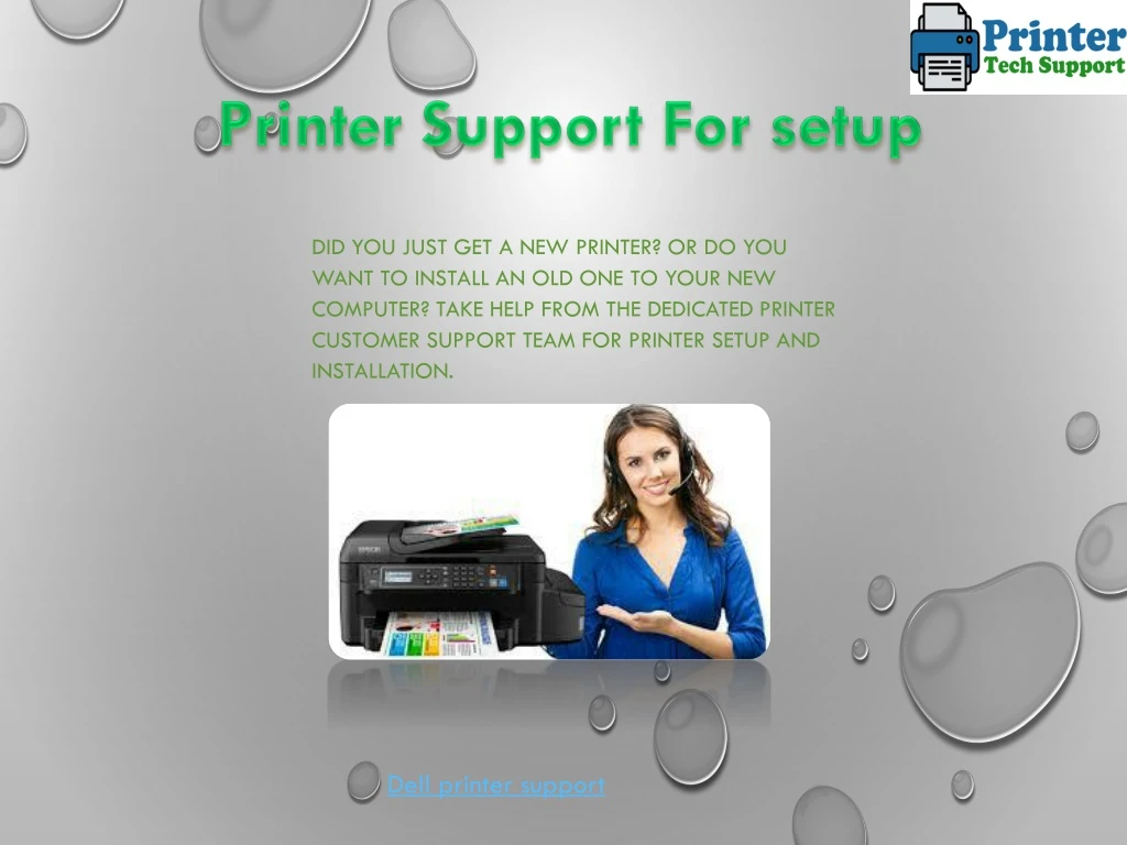 printer support for setup