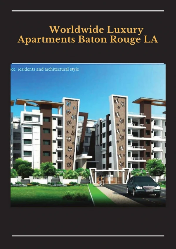 Worldwide Luxury Apartments Baton Rouge LA