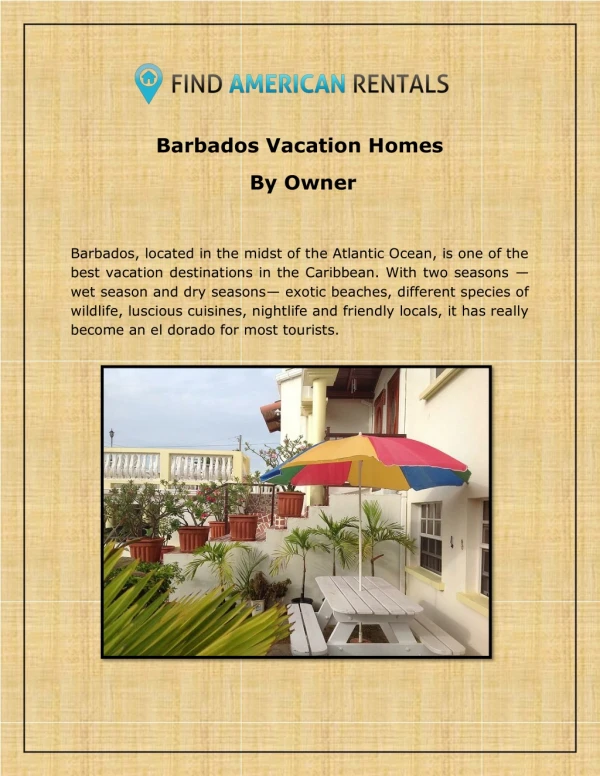 Barbados Vacation Homes By Owner