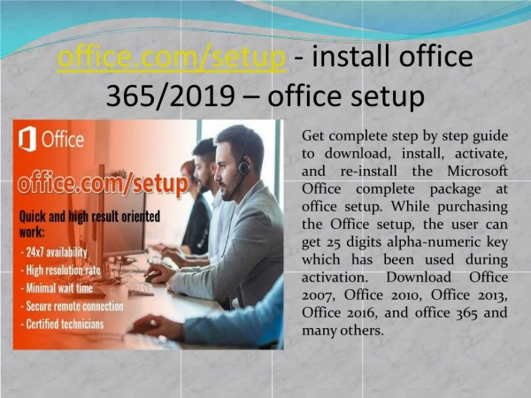 office.com/setup - install office 365/2019 - www.office.com/setup