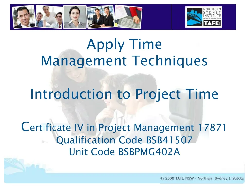 apply time management techniques introduction