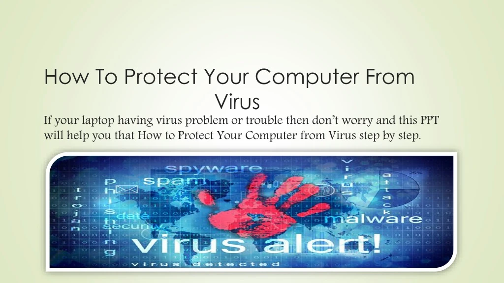 how to protect your computer from virus if your