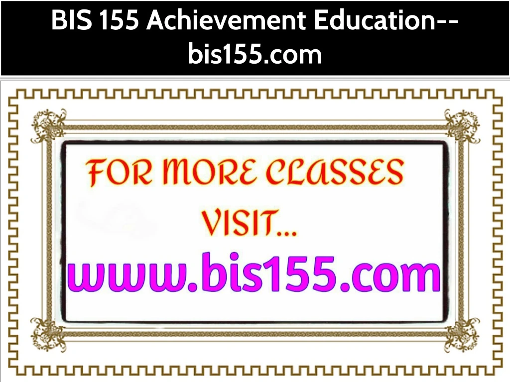 bis 155 achievement education bis155 com