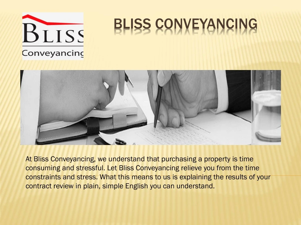 bliss conveyancing