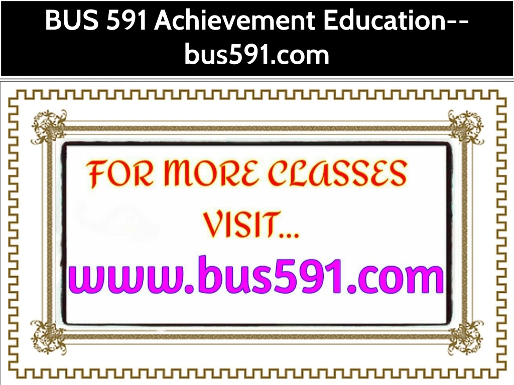 bus 591 achievement education bus591 com