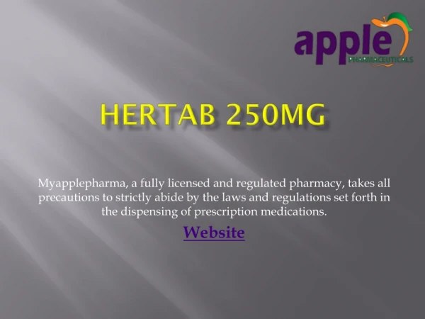 Hertab 250mg tablet - Myapplepharma