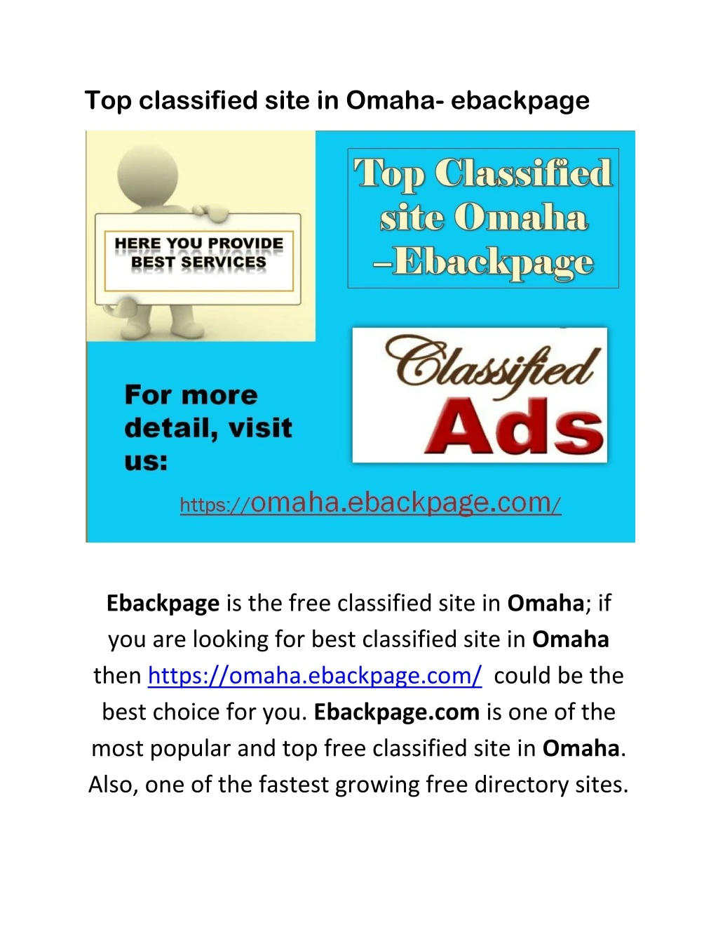 top classified site in omaha ebackpage