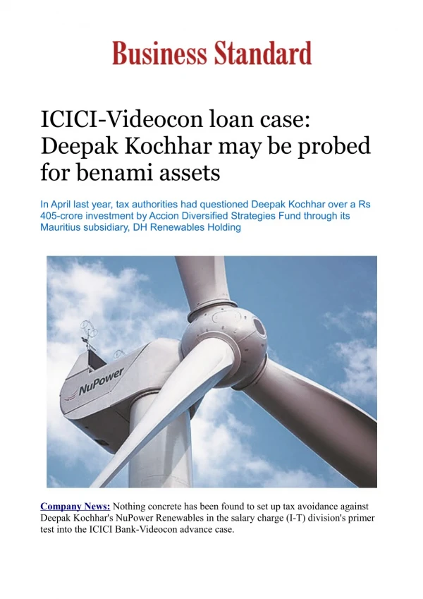 ICICI-Videocon loan case: Deepak Kochhar may be probed for benami assets
