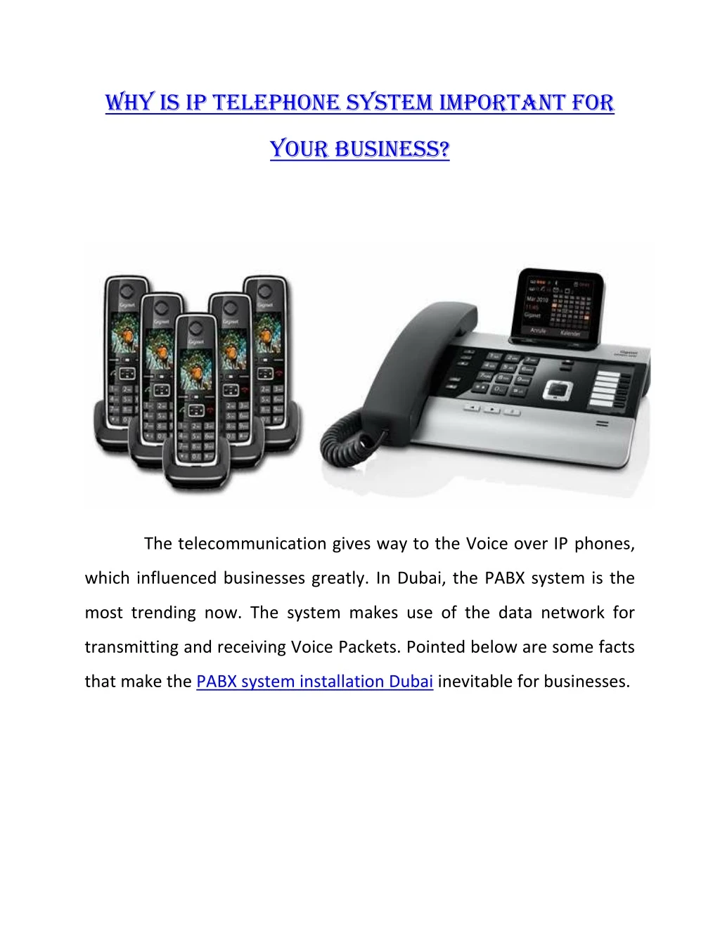 why is ip telephone system important for