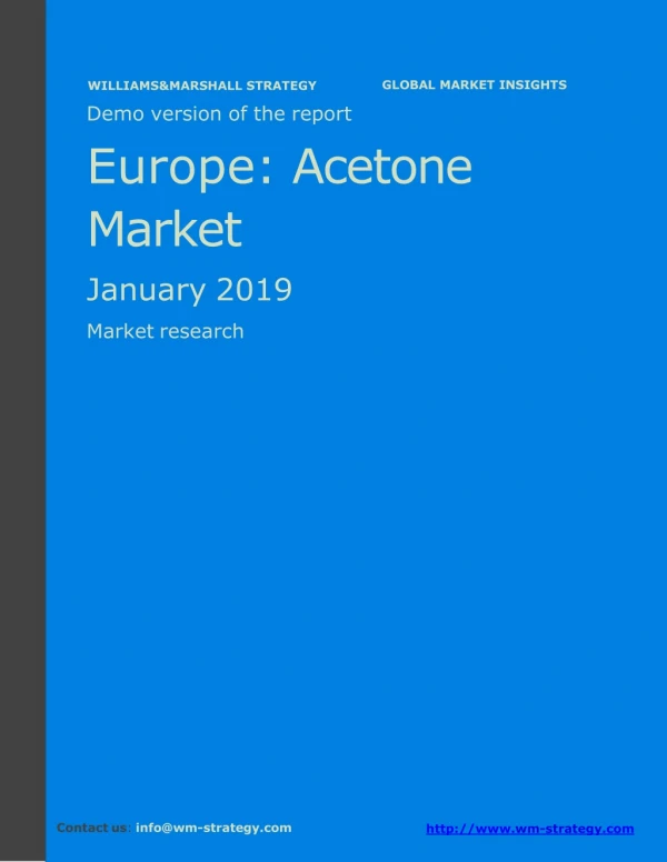 WMStrategy Demo Europe Acetone Market January 2019