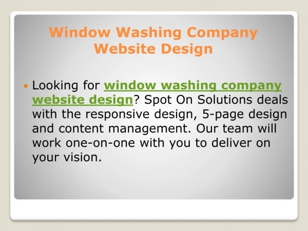 Window Washing Company Website Design