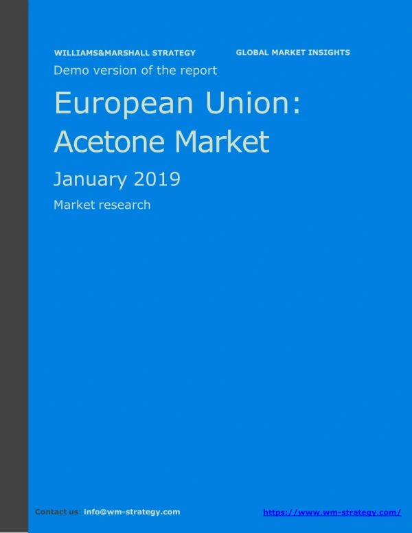 WMStrategy Demo European Union Acetone Market January 2019