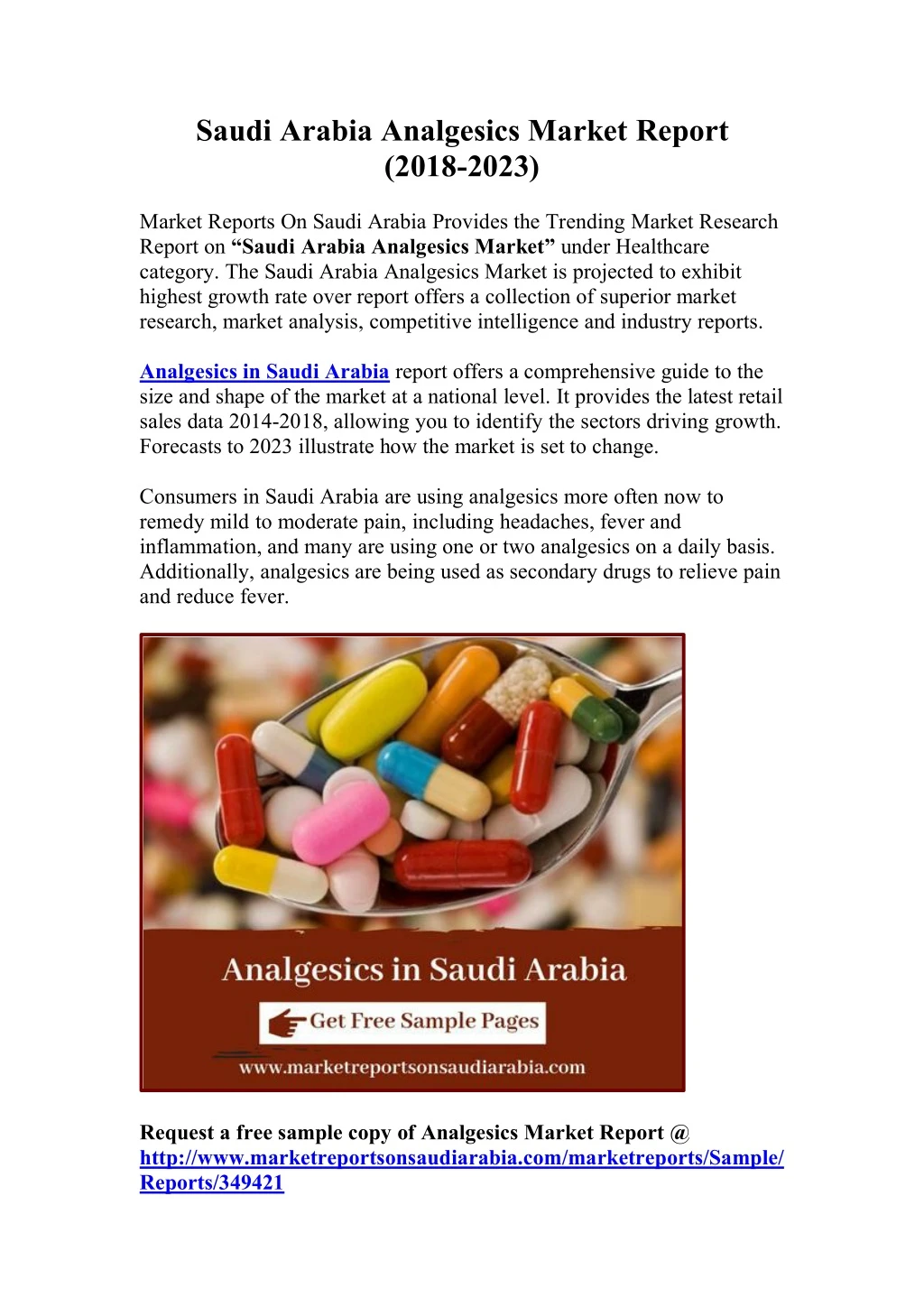 saudi arabia analgesics market report 2018 2023