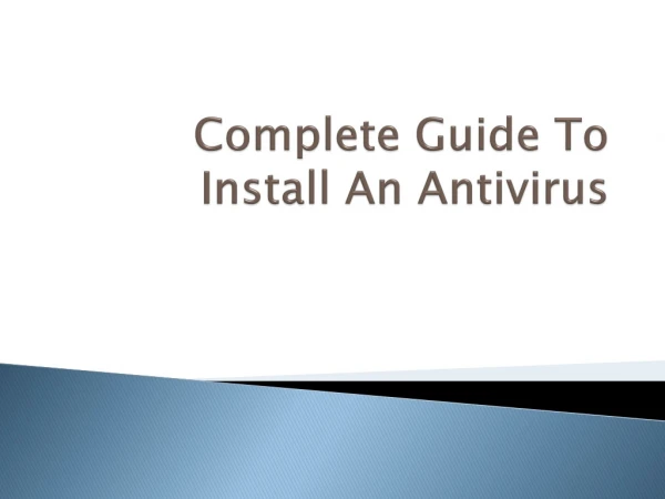 Easy Steps To Install An Antivirus