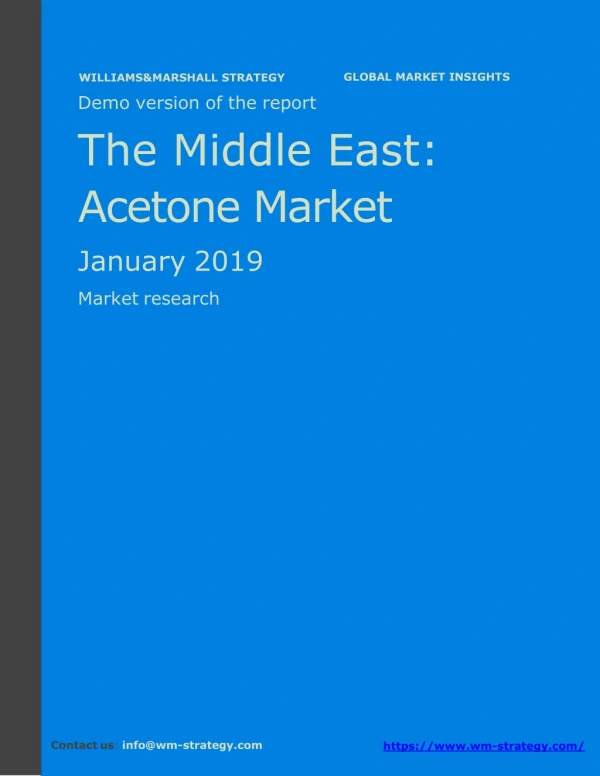 WMStrategy Demo The Middle East Acetone Market January 2019