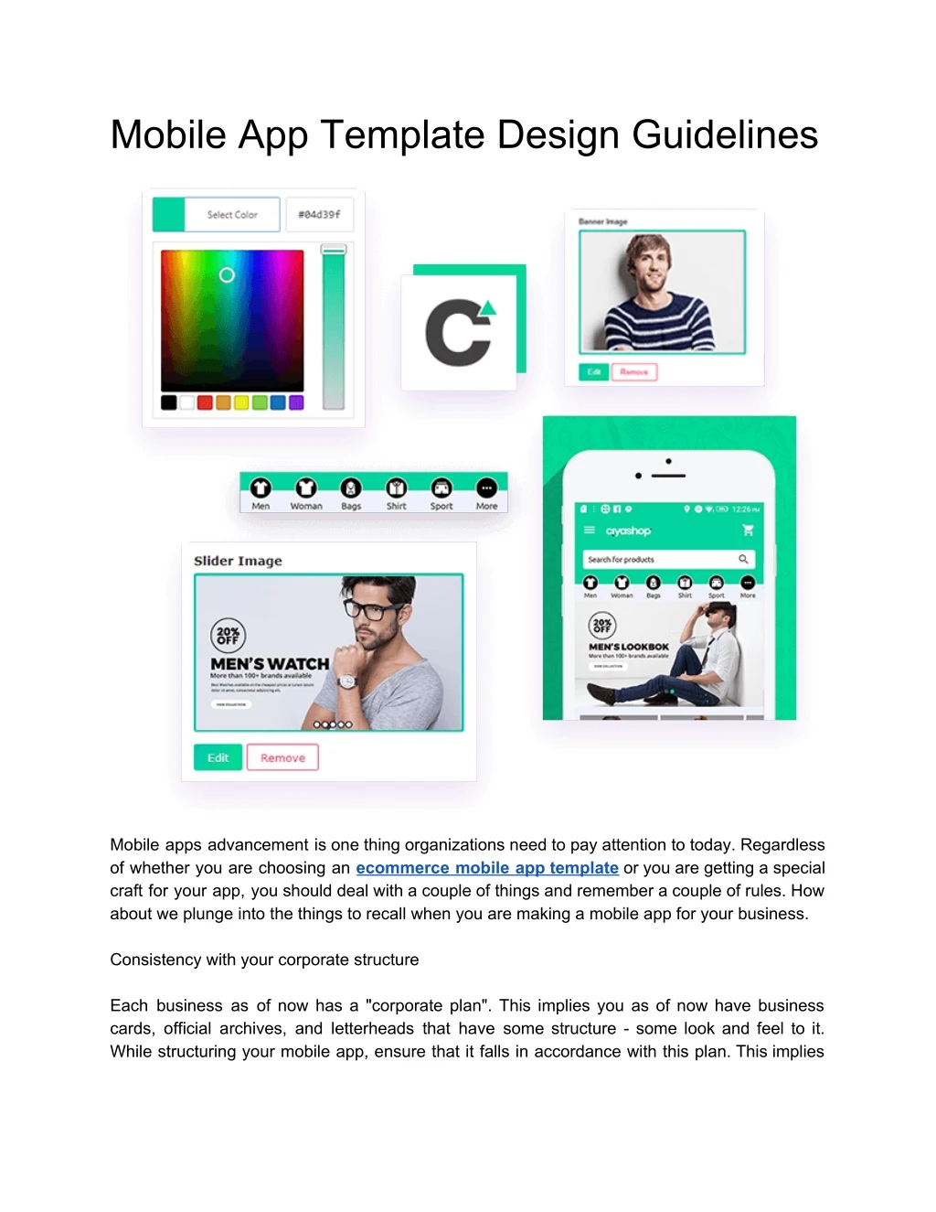 mobile app template design guidelines