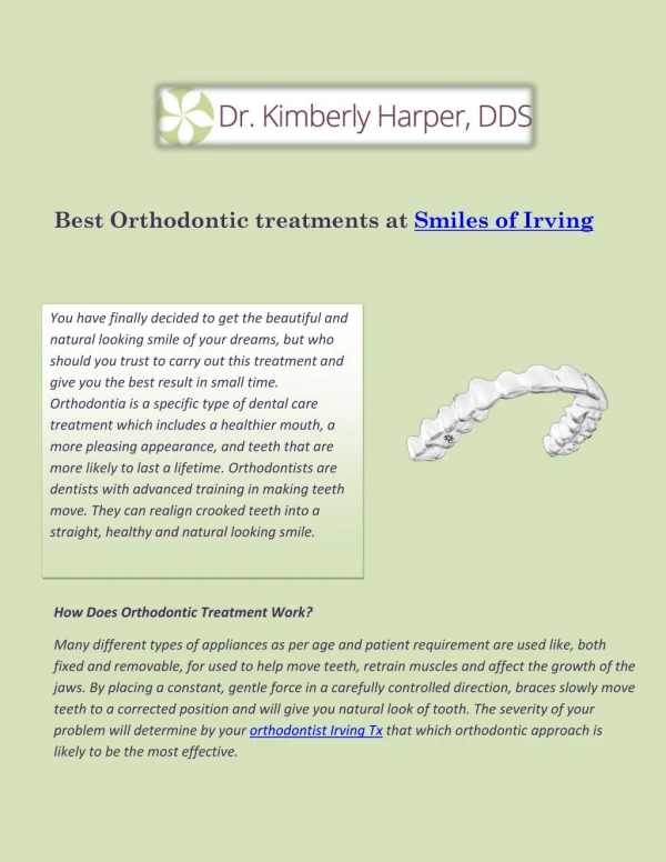 Get Beautiful smile at Orthodontist Irving Tx
