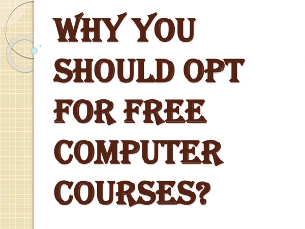 Enhance Your Professional Development with Free Computer Courses